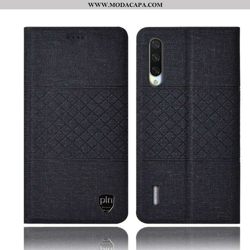 Capas Xiaomi Mi 9 Lite Linho Cover Cases Telinha Telemóvel Couro Rosa Venda