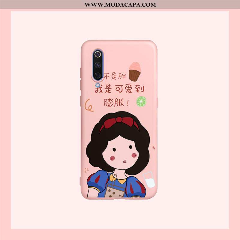 Capas Xiaomi Mi 9 Lite Silicone Rosa Pequena Telemóvel Completa Desenho Animado Fofas Venda