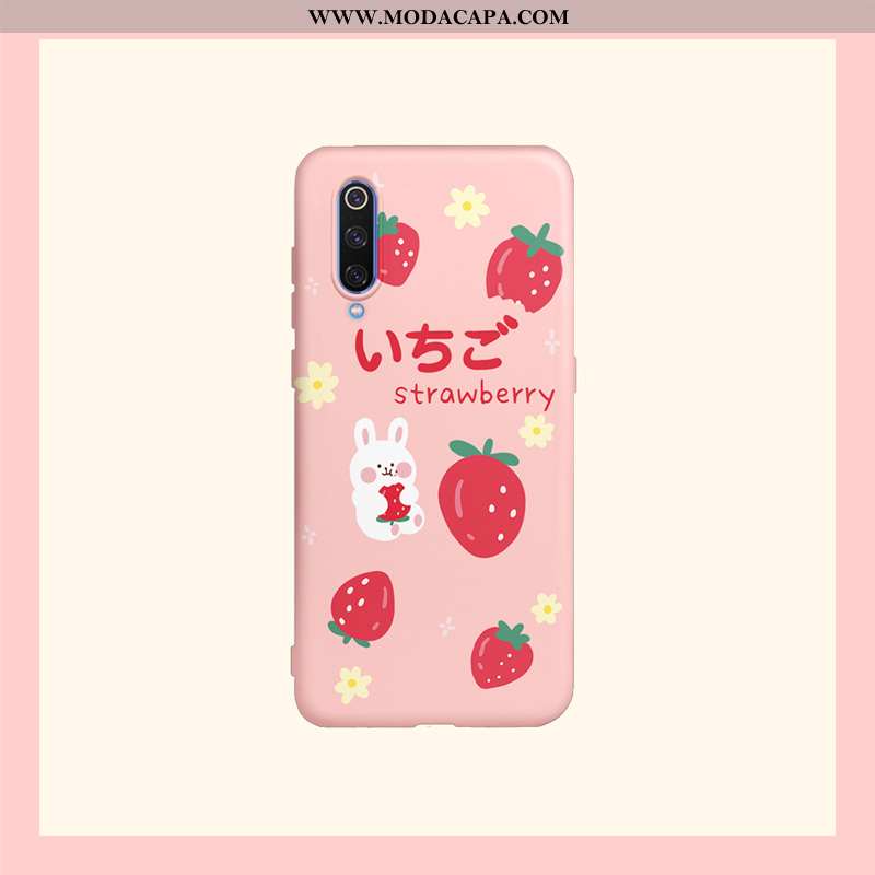 Capas Xiaomi Mi 9 Lite Silicone Rosa Pequena Telemóvel Completa Desenho Animado Fofas Venda