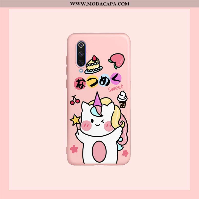 Capas Xiaomi Mi 9 Lite Silicone Rosa Pequena Telemóvel Completa Desenho Animado Fofas Venda