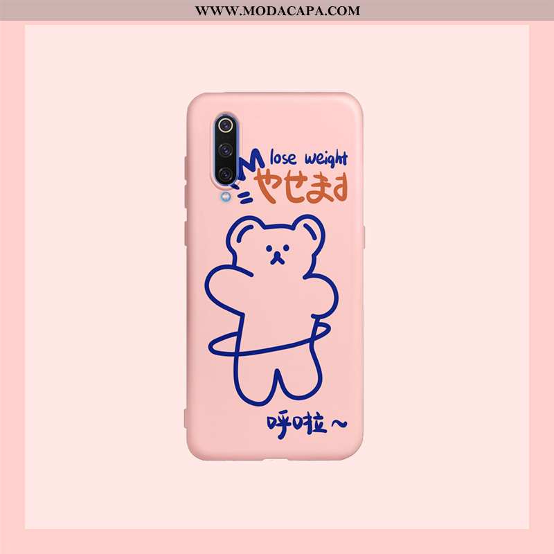 Capas Xiaomi Mi 9 Lite Silicone Rosa Pequena Telemóvel Completa Desenho Animado Fofas Venda