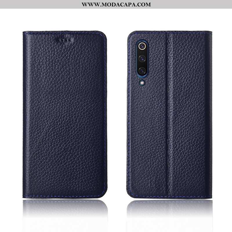 Capa Xiaomi Mi 9 Lite Couro Protetoras Marrom Cover Completa Capas Silicone Legitimo Promoção