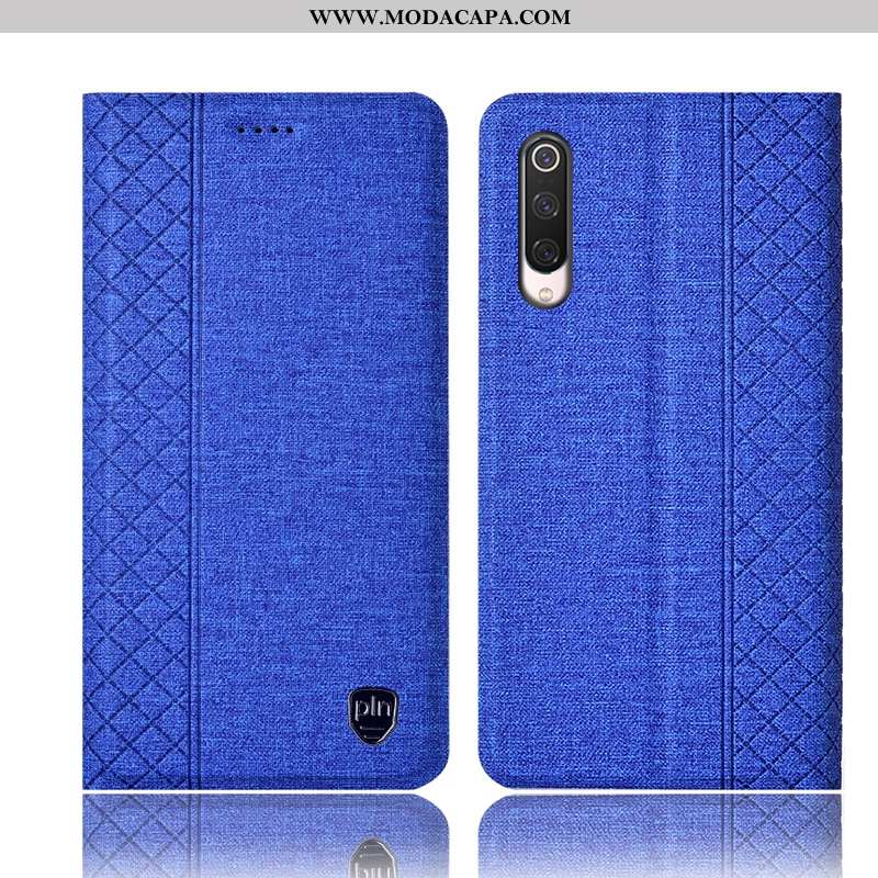 Capa Xiaomi Mi 9 Se Couro Protetoras Capas Completa Vermelho Pequena Linho Baratas