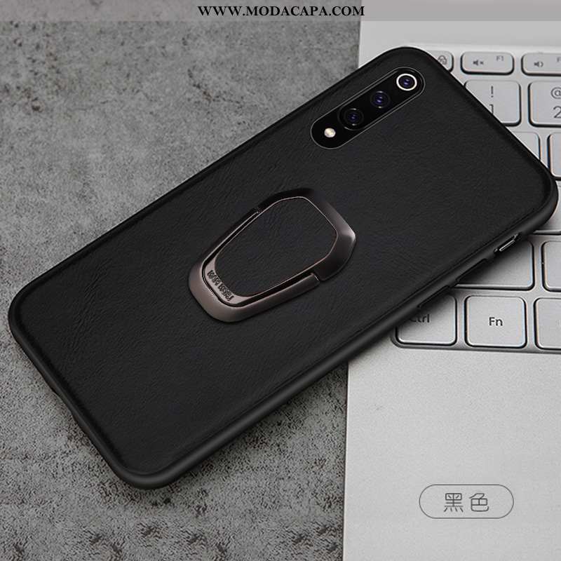 Capas Xiaomi Mi 9 Criativas Couro Legitimo Marrom Telemóvel Suporte Protetoras Simples Venda