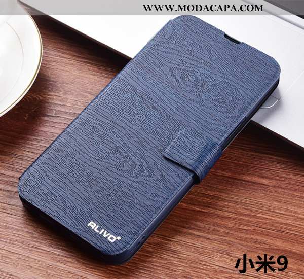 Capas Xiaomi Mi 9 Silicone Transparente Cover Antiqueda Completa Azul Venda