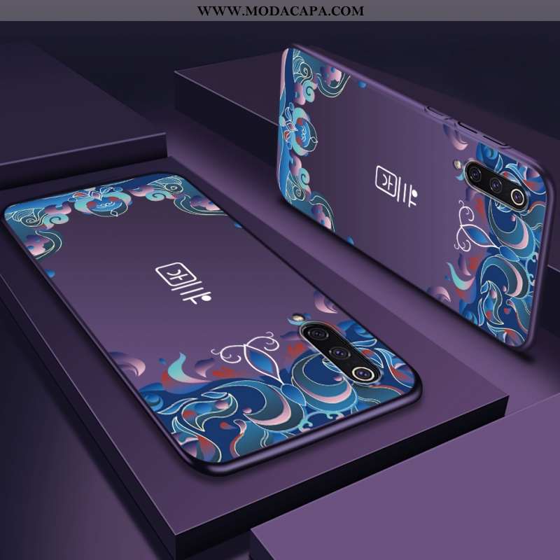 Capa Xiaomi Mi 9 Fosco Telemóvel Azul Protetoras Telinha Super Capas Promoção