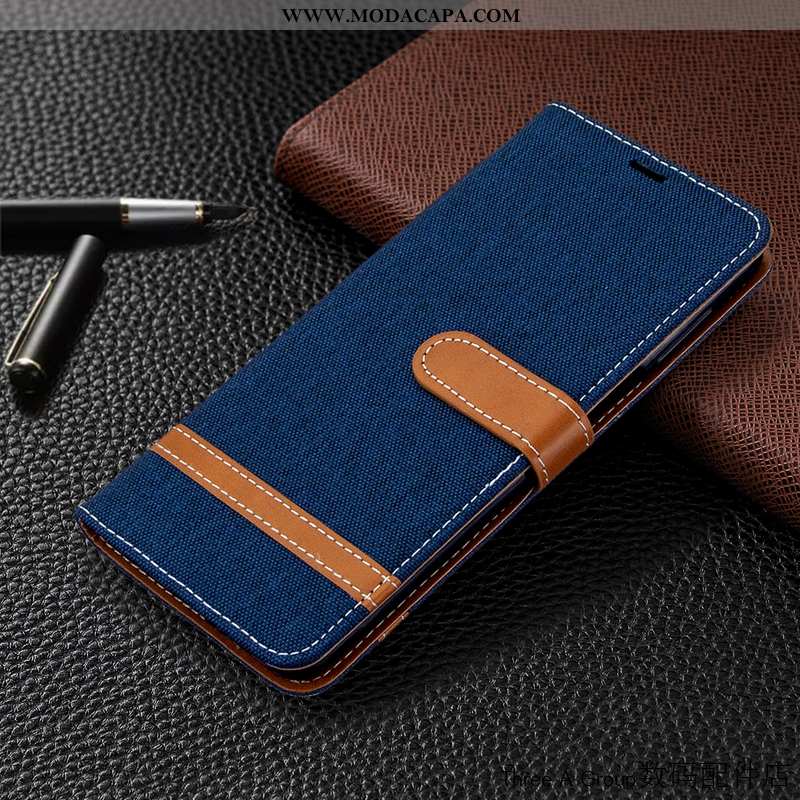 Capa Xiaomi Mi 9 Couro Vermelho Business Cover Denim Capas Telemóvel Baratas