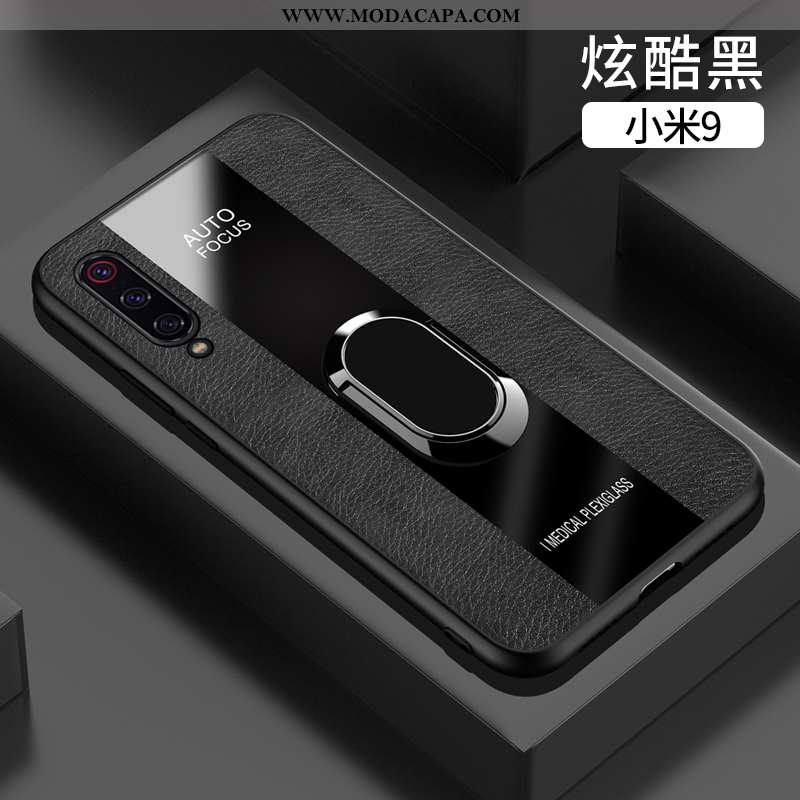 Capas Xiaomi Mi 9 Protetoras Tendencia Telemóvel Couro Negócio Minimalista Azul Venda