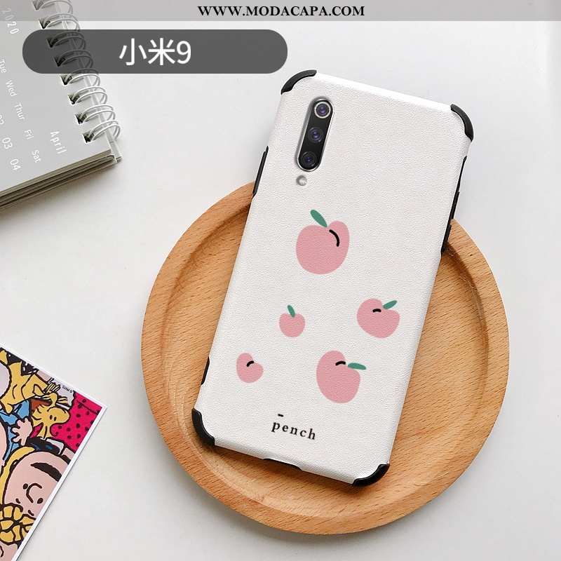 Capas Xiaomi Mi 9 Protetoras Novas Telinha Telemóvel Rosa Clara Limão Barato