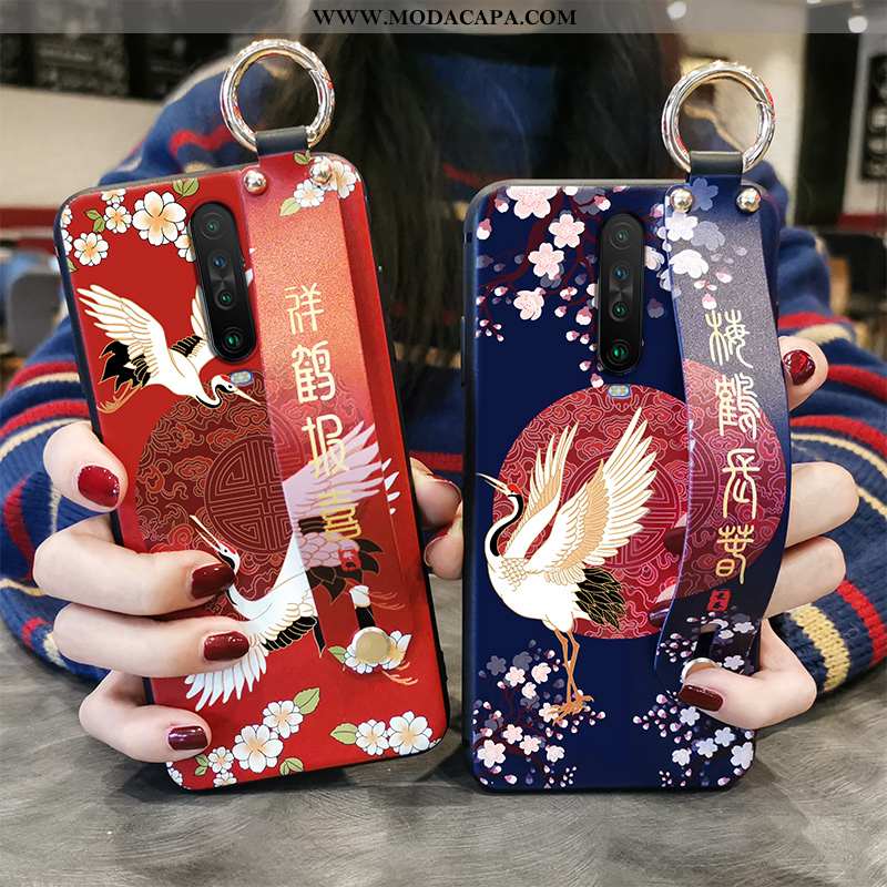 Capa Xiaomi Mi 9t Pro Tendencia Vermelho Cases Telemóvel Antiqueda Protetoras Cordao Online