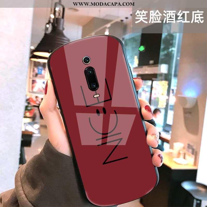 Capas Xiaomi Mi 9t Pro Moda Malha Soft Criativas Vermelho Tendencia Promoção