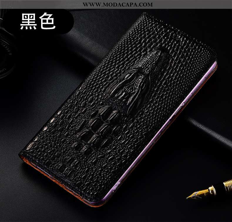 Capa Xiaomi Mi 9t Pro Couro Genuíno Vermelho Cases Telemóvel Antiqueda Preto Cover Promoção