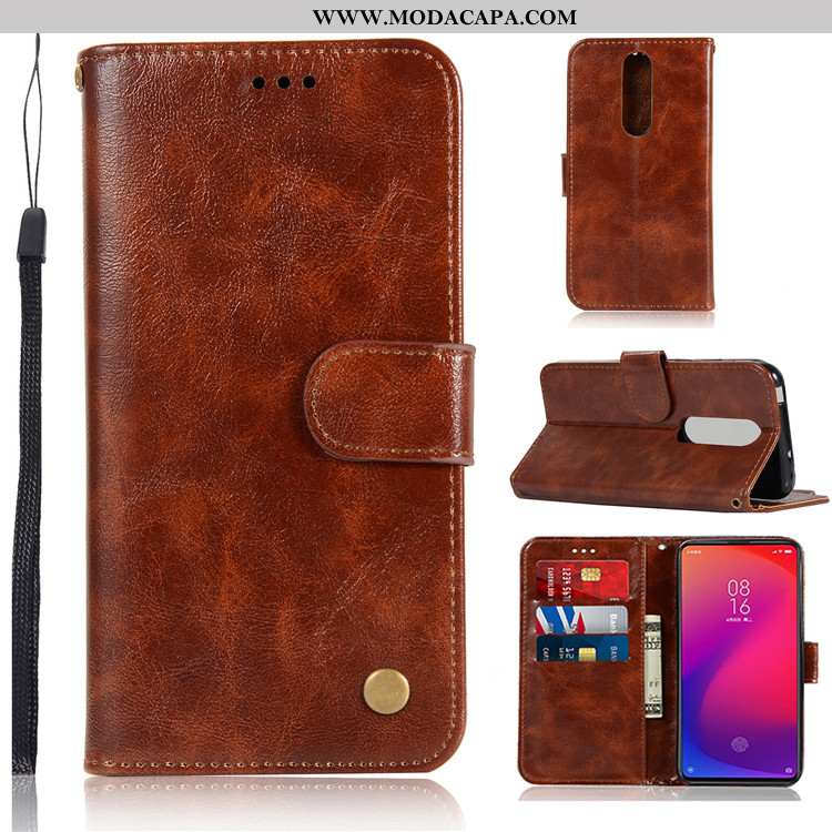 Capas Xiaomi Mi 9t Pro Protetoras Vintage Soft Couro Completa Cover Antiqueda Baratas