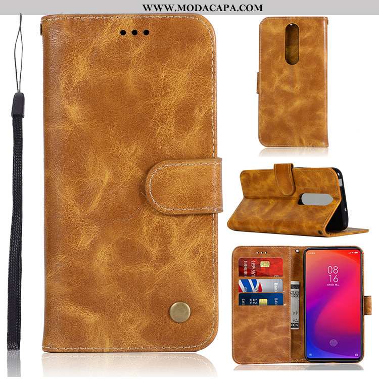 Capas Xiaomi Mi 9t Pro Protetoras Vintage Soft Couro Completa Cover Antiqueda Baratas