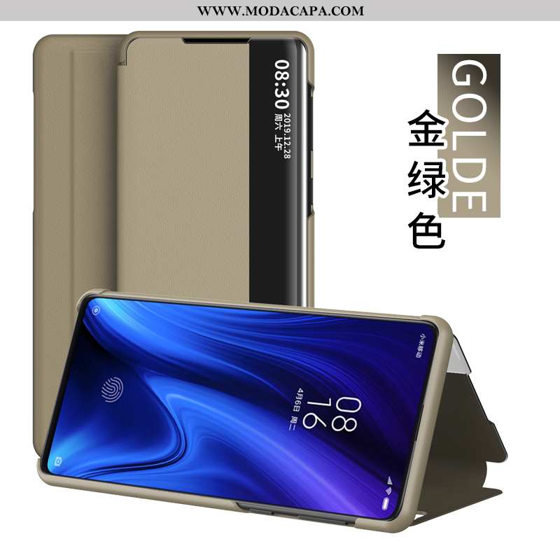 Capa Xiaomi Mi 9t Protetoras Cases Couro Cover Preto Vermelho Negócio Promoção