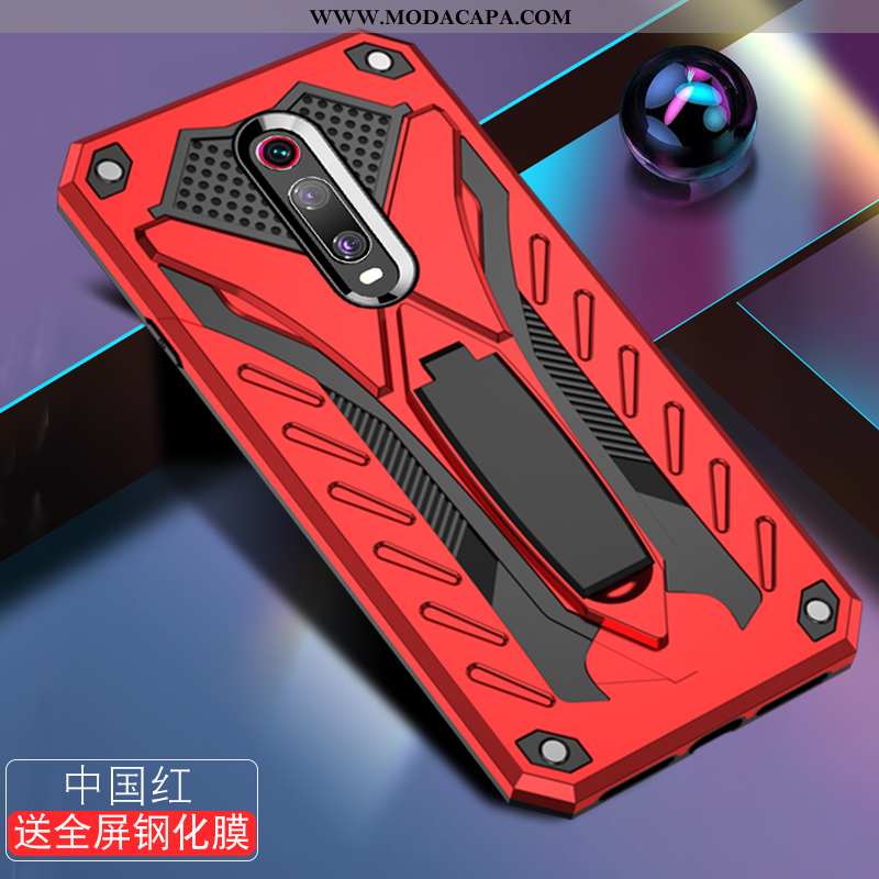 Capas Xiaomi Mi 9t Criativas Vermelho Protetoras Telemóvel Antiqueda Nova Completa Promoção
