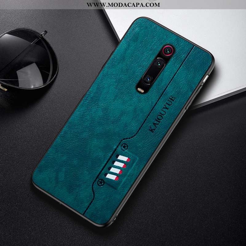 Capas Xiaomi Mi 9t Slim Antiqueda Telemóvel Cases Soft Couro Verde Barato