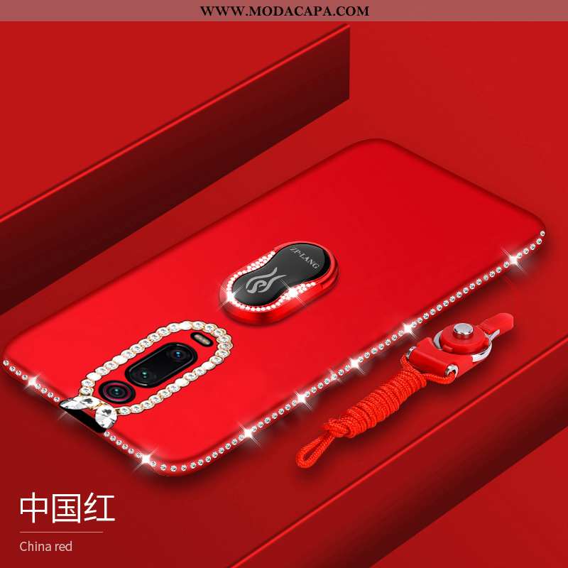 Capa Xiaomi Mi 9t Slim Grande Completa Antiqueda Soft Vermelho Telinha Promoção