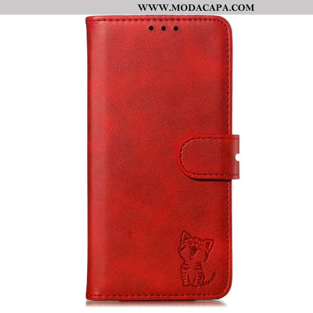 Capa Xiaomi Mi 9t Couro Antiqueda Vermelho Cases Completa Telinha Cover Comprar