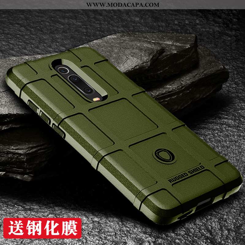 Capa Xiaomi Mi 9t Protetoras Telemóvel Antiqueda Tampa Vermelho Capas Verde Militar Promoção