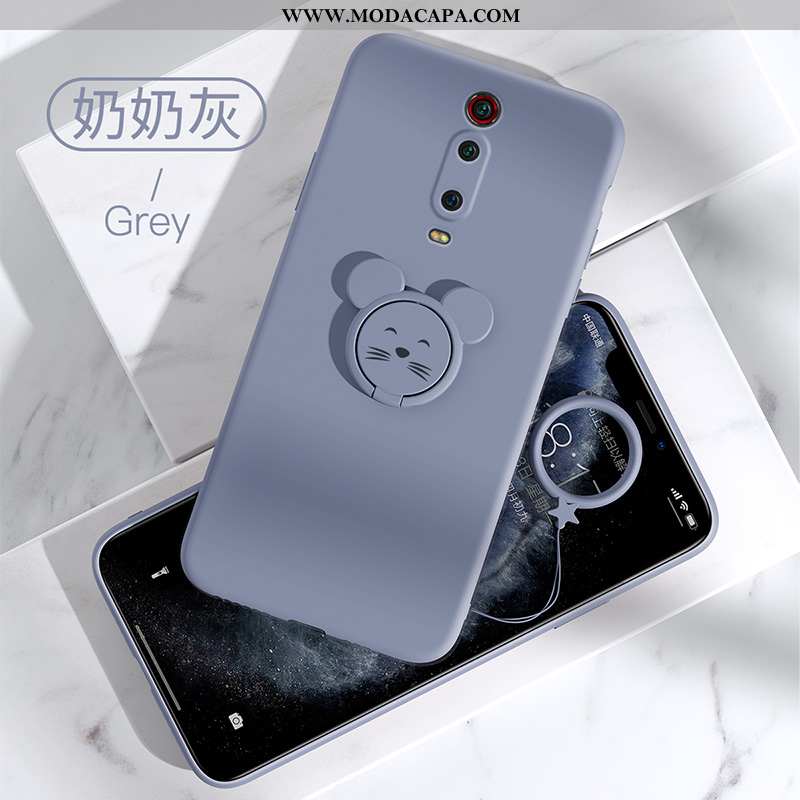 Capas Xiaomi Mi 9t Silicone Cinza Protetoras Tendencia Completa Cases Criativas Barato