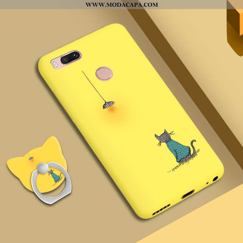Capa Xiaomi Mi A1 Soft Personalizado Telemóvel Amarelo Criativas Cola Capas Online