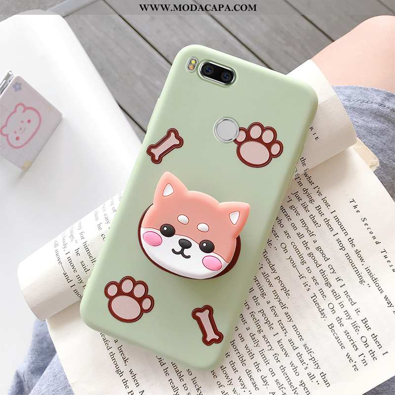 Capa Xiaomi Mi A1 Desenho Animado Silicone Cachorro Soft Telemóvel Suporte Tendencia Promoção