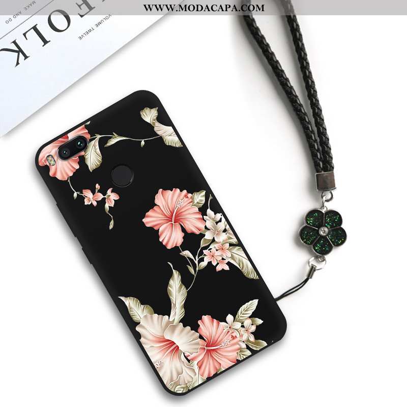 Capas Xiaomi Mi A1 Tendencia Classico Antiqueda Preto Telinha Silicone Criativas Barato