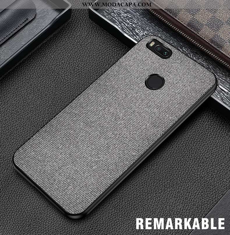 Capa Xiaomi Mi A1 Soft Tecido Cinza Capas Fosco Completa Telemóvel Comprar