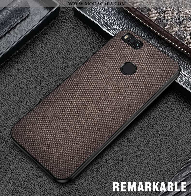 Capa Xiaomi Mi A1 Soft Tecido Cinza Capas Fosco Completa Telemóvel Comprar