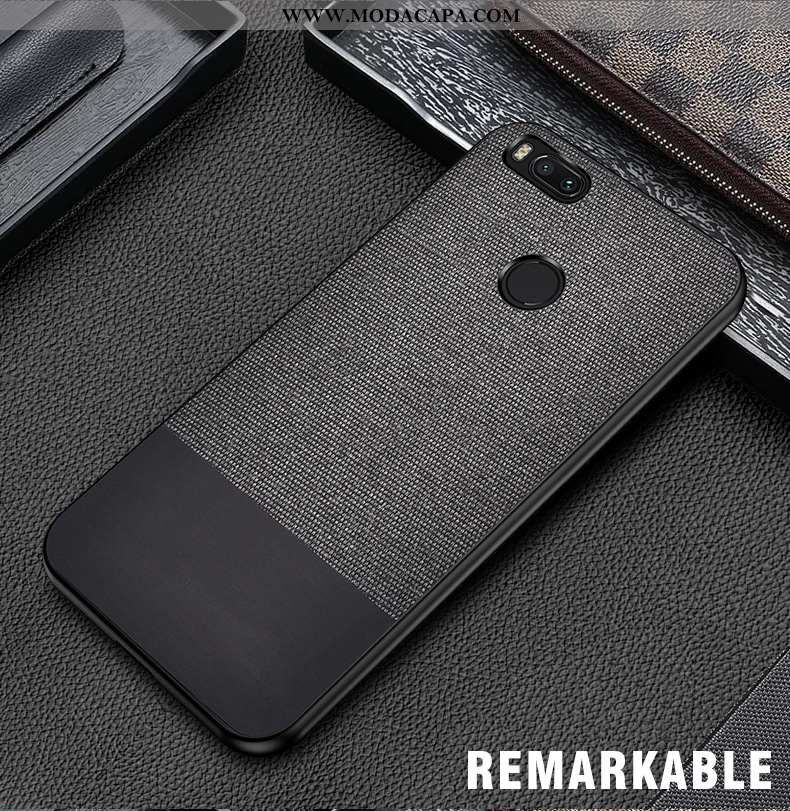 Capa Xiaomi Mi A1 Soft Tecido Cinza Capas Fosco Completa Telemóvel Comprar