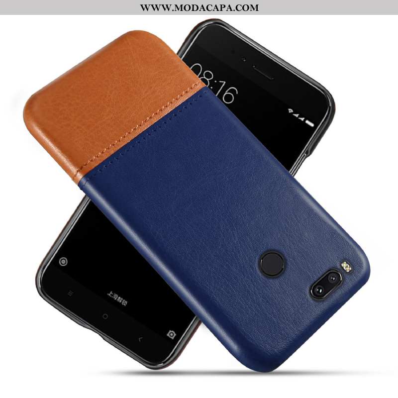 Capa Xiaomi Mi A1 Couro Business Resistente Capas Antiqueda Telemóvel Vintage Baratas