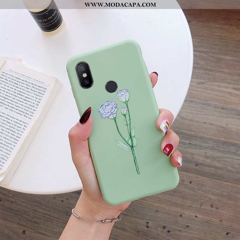 Capas Xiaomi Mi A2 Lite Criativas Telemóvel Personalizada Antiqueda Verde Vermelho Comprar