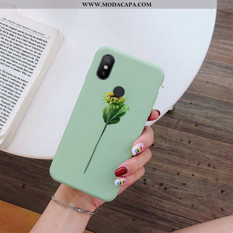 Capas Xiaomi Mi A2 Lite Criativas Telemóvel Personalizada Antiqueda Verde Vermelho Comprar