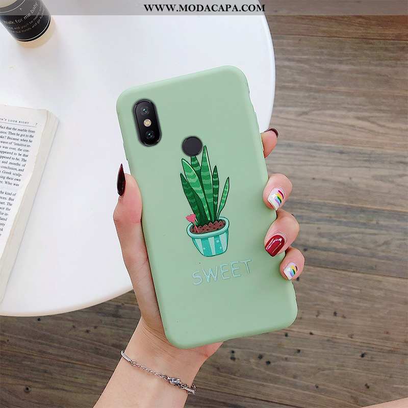 Capas Xiaomi Mi A2 Lite Criativas Telemóvel Personalizada Antiqueda Verde Vermelho Comprar