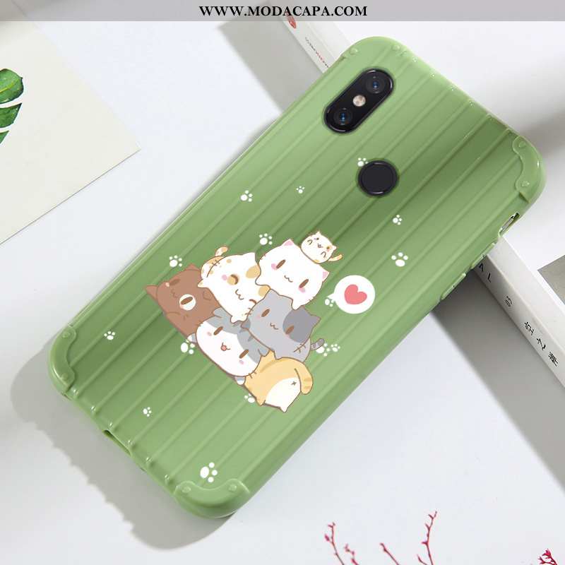 Capa Xiaomi Mi A2 Lite Desenho Animado Bonitos Antiqueda Telinha Silicone Vermelho Verde Comprar