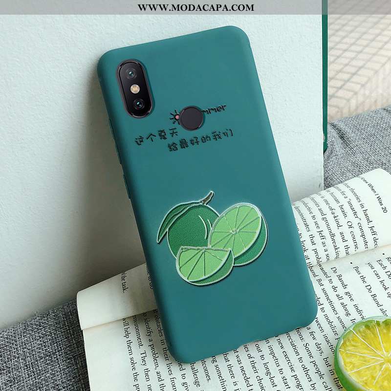 Capas Xiaomi Mi A2 Lite Fofas Protetoras Silicone Pequena Verde Vermelho Promoção