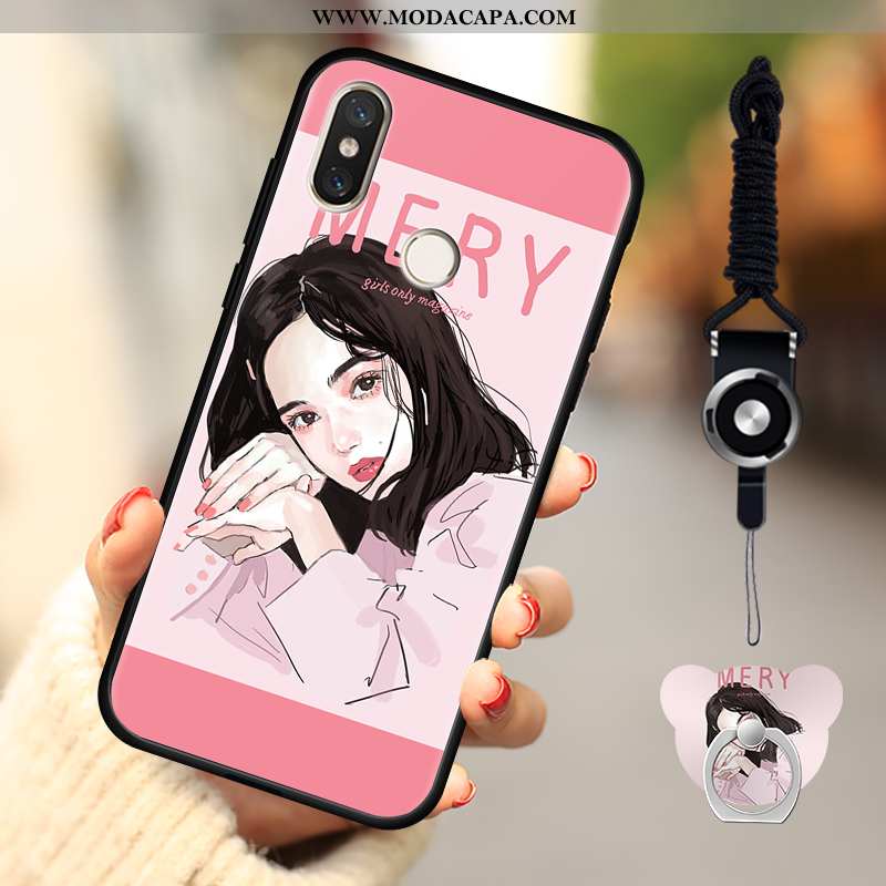 Capas Xiaomi Mi A2 Lite Moda Rosa Soft Fofas Malha Telemóvel Venda