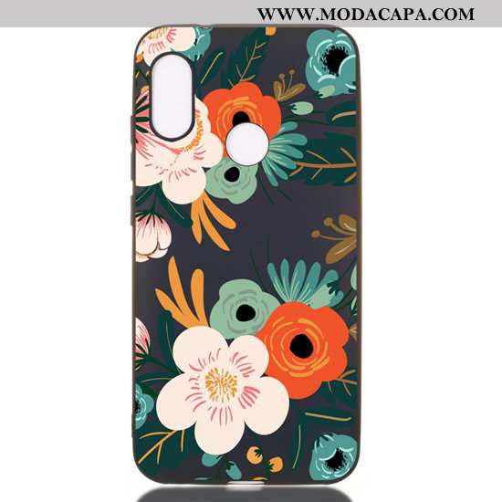 Capa Xiaomi Mi A2 Lite Fosco Vermelho Cases Desenho Animado Preto Capas Completa Online