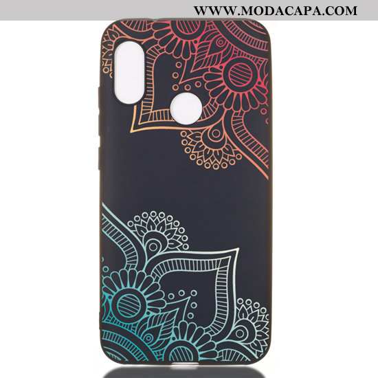 Capa Xiaomi Mi A2 Lite Fosco Vermelho Cases Desenho Animado Preto Capas Completa Online