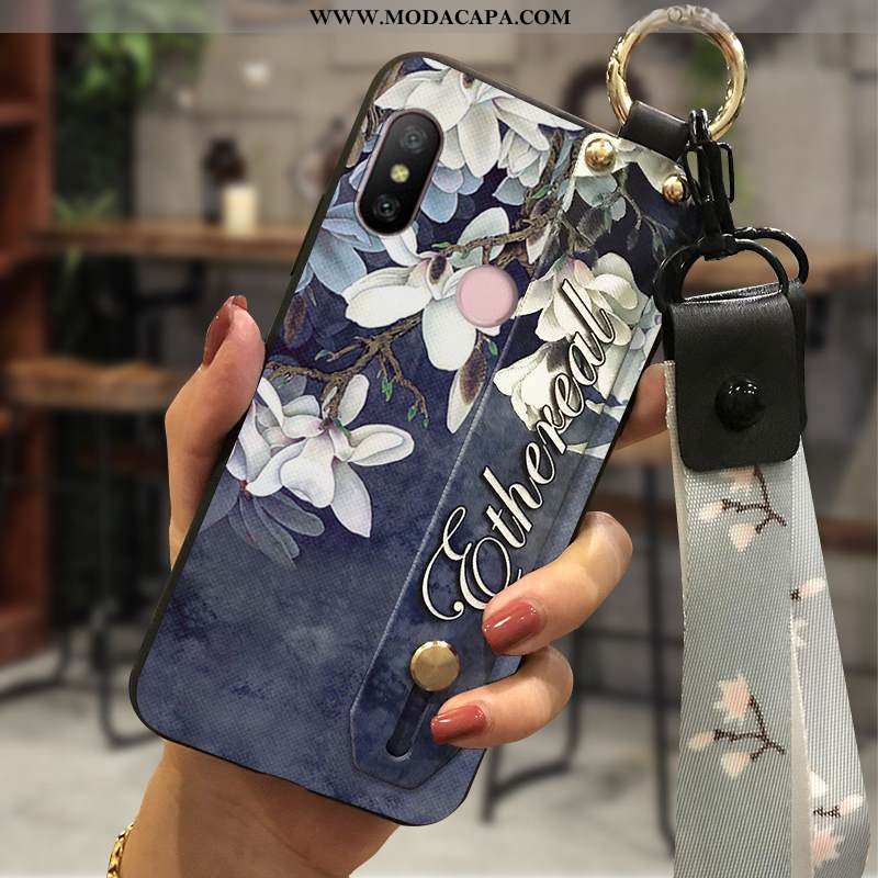 Capas Xiaomi Mi A2 Lite Soft Floral Telemóvel Vermelho Protetoras Series Cases Venda