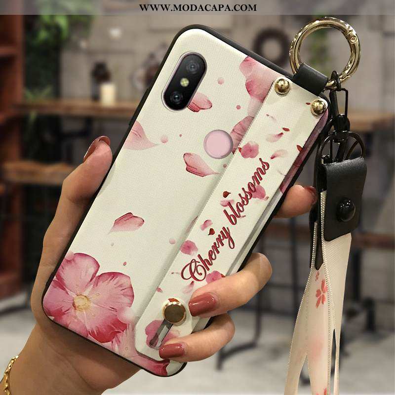 Capas Xiaomi Mi A2 Lite Soft Floral Telemóvel Vermelho Protetoras Series Cases Venda