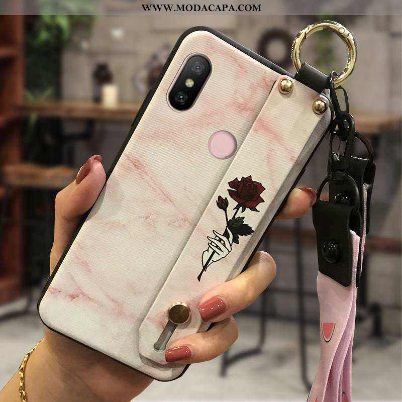 Capas Xiaomi Mi A2 Lite Soft Floral Telemóvel Vermelho Protetoras Series Cases Venda