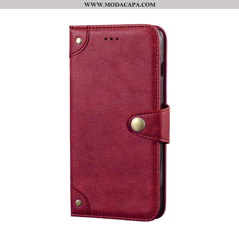 Capa Xiaomi Mi A2 Lite Protetoras Telinha Cor De Vinho Cover Capas Telemóvel Carteira Baratas