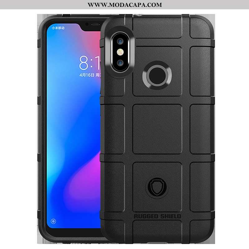 Capa Xiaomi Mi A2 Lite Luxo Silicone Soft Marrom Tendencia Antiderrapante Pequena Venda