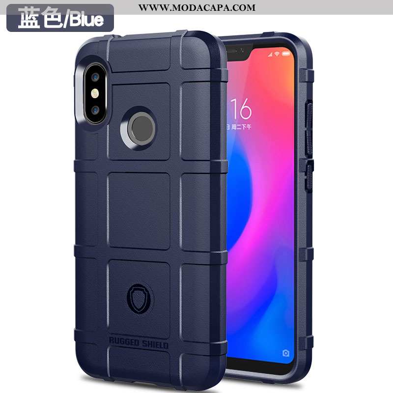 Capa Xiaomi Mi A2 Lite Luxo Silicone Soft Marrom Tendencia Antiderrapante Pequena Venda