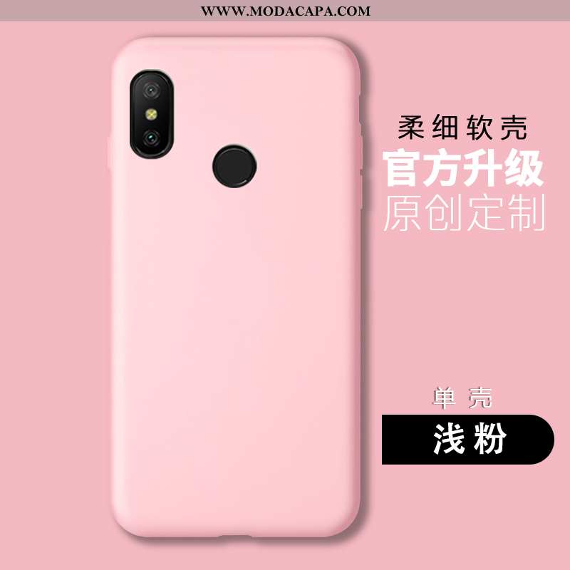 Capa Xiaomi Mi A2 Lite Protetoras Rosa Completa Cases Capas Telemóvel Soft Venda