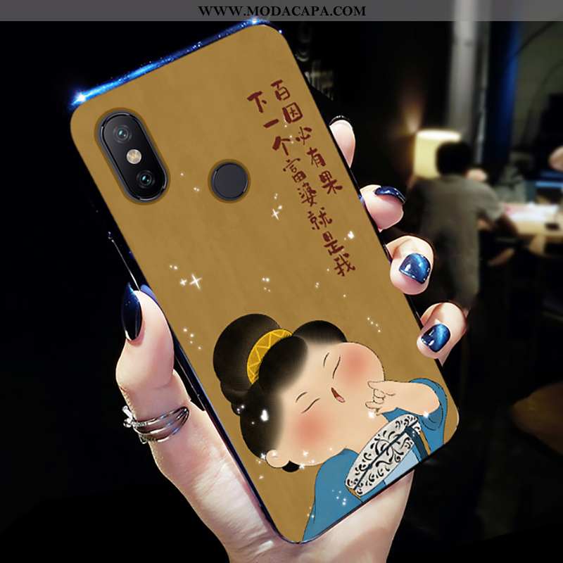 Capa Xiaomi Mi A2 Lite Desenho Animado Tendencia Amarela Completa Vermelho Criativas Personalizada B