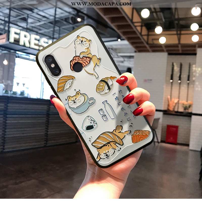 Capas Xiaomi Mi A2 Fosco Desenho Animado Soft Vermelho Telemóvel Bonitos Venda