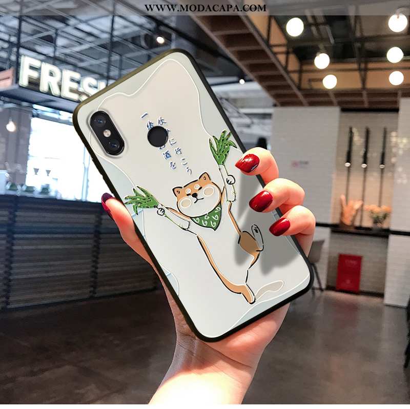 Capas Xiaomi Mi A2 Fosco Desenho Animado Soft Vermelho Telemóvel Bonitos Venda